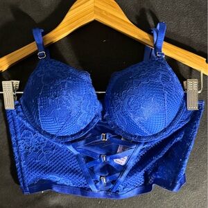 Victoria’s Secret. Blue Bombshell Plunge Corset. Size 32A. Brand new with tags.